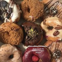 The top right is the “chocolate bomb” and is to die for 🤤 at COCO Donuts in Brussels