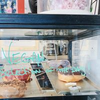 Vegan selection at COCO Donuts in Brussels