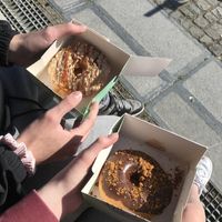 Chocolate & spéculos vegan donut at COCO Donuts in Brussels