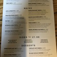 All the options at The Hare and Hounds in Maghull