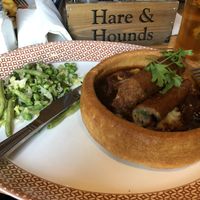 Toad in the hole, delicious and filling  at The Hare and Hounds in Maghull