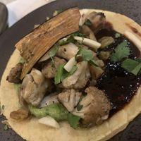 Cauliflower taco—good, but get the sweet sauce in each bite! Fold strategically! at Lola 55 in San Diego
