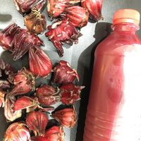 Sorrel juice  at Rawmantic Kitchen in Kingston