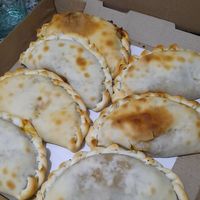 Empanadas de soja enormes at Fourmi Vegan in Buenos Aires