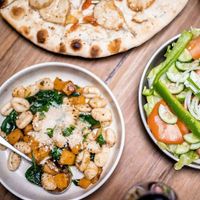 Image from their Facebook page. Vegan pasta, pizza and salad at Borruso's in Northbridge