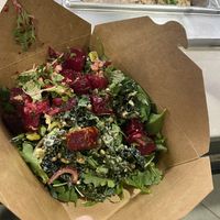 Arugula and beet salad (vegan) at Sacramento Natural Foods Co-op in Sacramento