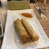 Vegan spring rolls at Aroy Dee in Chiang Mai