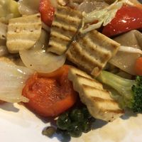 Tofu and veges at Aroy Dee in Chiang Mai