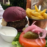Chickpea burger at The Garden Room in Dublin