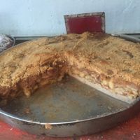 the banana crumble!!!! THE BEST!!!  at Homemade New Chandra Bakery in Pushkar