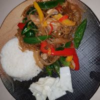 Sweet potato noodles at Kinabolle in Oslo