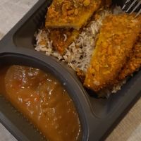 Vegan katsu curry (takeout) at The Britannia Inn in Oxford