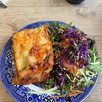 Lasagne and salad at Hungry Cat in Harleston