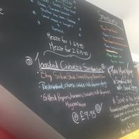 Menu board at Hungry Cat in Harleston