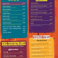 Menu at Shree Krishna Vada Pav in South West London