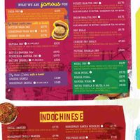 Menu at Shree Krishna Vada Pav in South West London