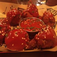 Our favorites: cauliflower wings! at Mad Mad Vegan - Chueca in Madrid