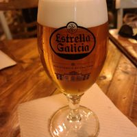 Estrella Galicia beer at Mad Mad Vegan - Chueca in Madrid