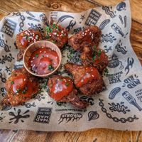 Homemade Buffalo Coli Wings (7/10) at Mad Mad Vegan - Chueca in Madrid