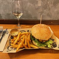 Burger ( the bacon one I think )  at Mad Mad Vegan - Chueca in Madrid
