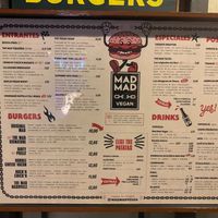 Menu + Prices at Mad Mad Vegan - Chueca in Madrid