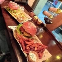Original mad burger y double cheese burger at Mad Mad Vegan - Chueca in Madrid