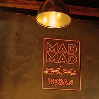 Cartel at Mad Mad Vegan - Chueca in Madrid
