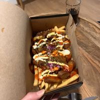 Berlin loaded fries  at Mad Mad Vegan - Chueca in Madrid