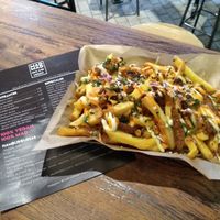 Supreme Yaya fries, my fave!!!  at Mad Mad Vegan - Chueca in Madrid