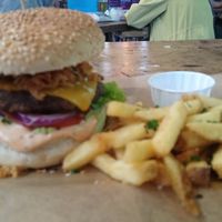 Vegan hamburguer at Mad Mad Vegan - Chueca in Madrid