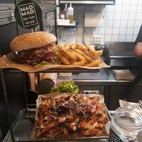 The food is exposed like in asian restaurants at Mad Mad Vegan - Chueca in Madrid