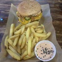 That vegan burger sauce though  at Mad Mad Vegan - Chueca in Madrid