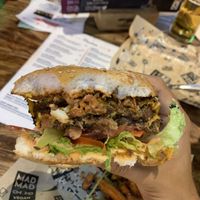 Vegan burger at Mad Mad Vegan - Chueca in Madrid
