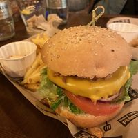 The burger tasted great, and was pretty filling!  at Mad Mad Vegan - Chueca in Madrid