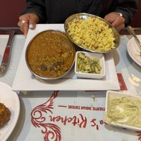Moong sprouts (with lemon rice)   at Roopa's Kitchen in Temple