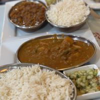 Veg korma, Chana masala  at Roopa's Kitchen in Temple