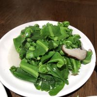 Some kind of green veggies  at Wèi de Dòufu in New Taipei City