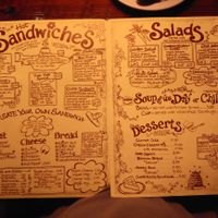 Lunch menu at The Yellow Deli in Vista