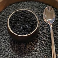 Seaweed caviar  at Cookies Cream in Berlin