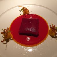 Beetroot and mango at Cookies Cream in Berlin