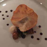 Yummy blueberry & celery dessert - awesome!! at Cookies Cream in Berlin