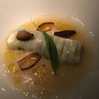 Asparagus and wild garlic with pearl oats at Cookies Cream in Berlin