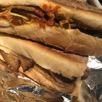 Cubano with hot peppers  at Savory Leaf Cafe in Trenton