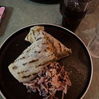 corn fritter roti  at Turtle Bay in East London