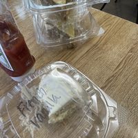 French vanilla and banana foster cakes 🍰   at Jordan's Girls Gourmet Dawgs in Columbus