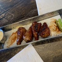 Bone-in BBQ wings❤️. They taste amazing!  at Pythagoras Conscious Food Philosophy in Houston