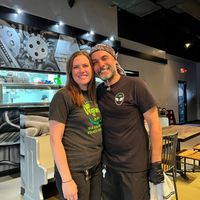 Jamie and Roozi. Husband and wife owners! Love these people!  at Pythagoras Conscious Food Philosophy in Houston