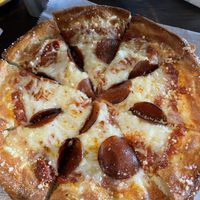 Classic pepperoni   at Pythagoras Conscious Food Philosophy in Houston