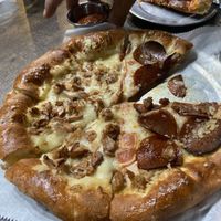 Annoying vegan stuffed crust  at Pythagoras Conscious Food Philosophy in Houston