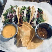 Taco trio  #Veganuary at Pythagoras Conscious Food Philosophy in Houston